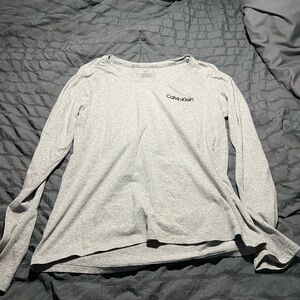 Calvin Klein Light Gray Long Sleeve Top